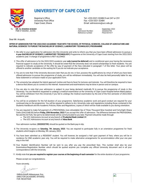 ucc admission
